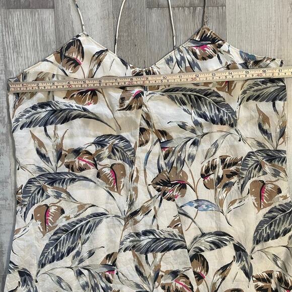 Madewell 100% silk spaghetti strap floral top size medium - Picture 6 of 9